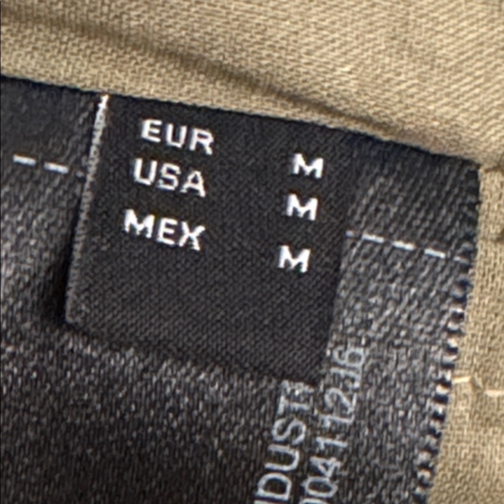 Massimo Dutti Army Green Jacket Blazer Relaxed Fit Fray Hem Pockets M Casual - Picture 10 of 12